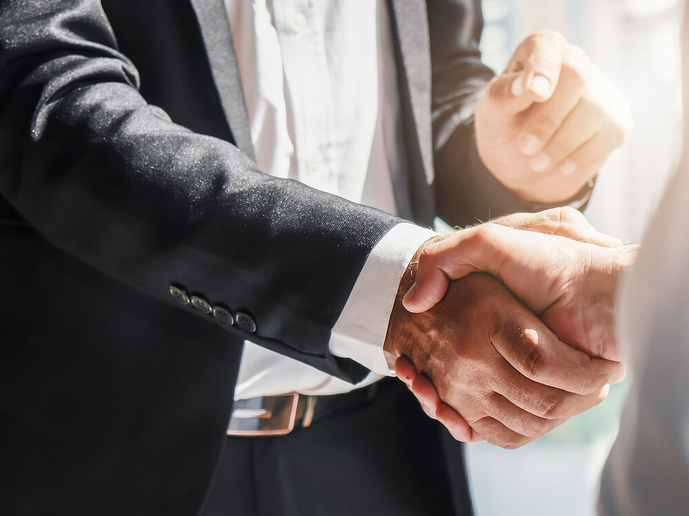 Shaking hands